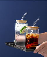 Glass Cups With Lids and Straws 540ML