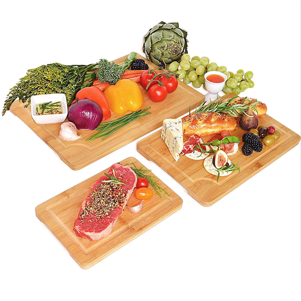Bamboo Cutting Board With Handle, 32*45Cm