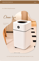 Trash Can (S), Pp Material - White, Size: 21.5*21.5*33.5Cm