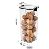 Set of Airtight Food Storage Containers With Lids, 1X460ML, 1X700ML, 1X1300ML, 1X1800ML