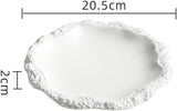 Rock Pattern Skirt Edge Shallow Plate -8 Inches Style