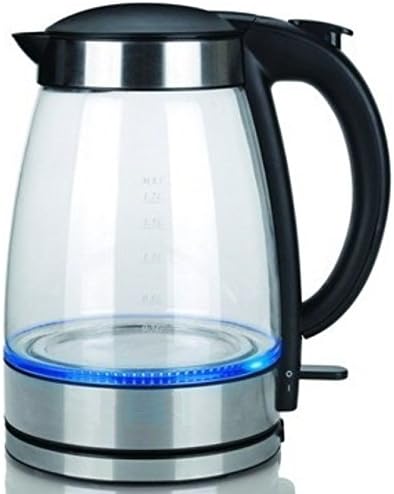 Electric Kettle for Boiling Water, 304 Stainless Steel, 1.8L/1500W - Borosilicate Glass