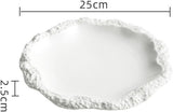 Rock Pattern Skirt Edge Shallow Plate -9.8 Inches
