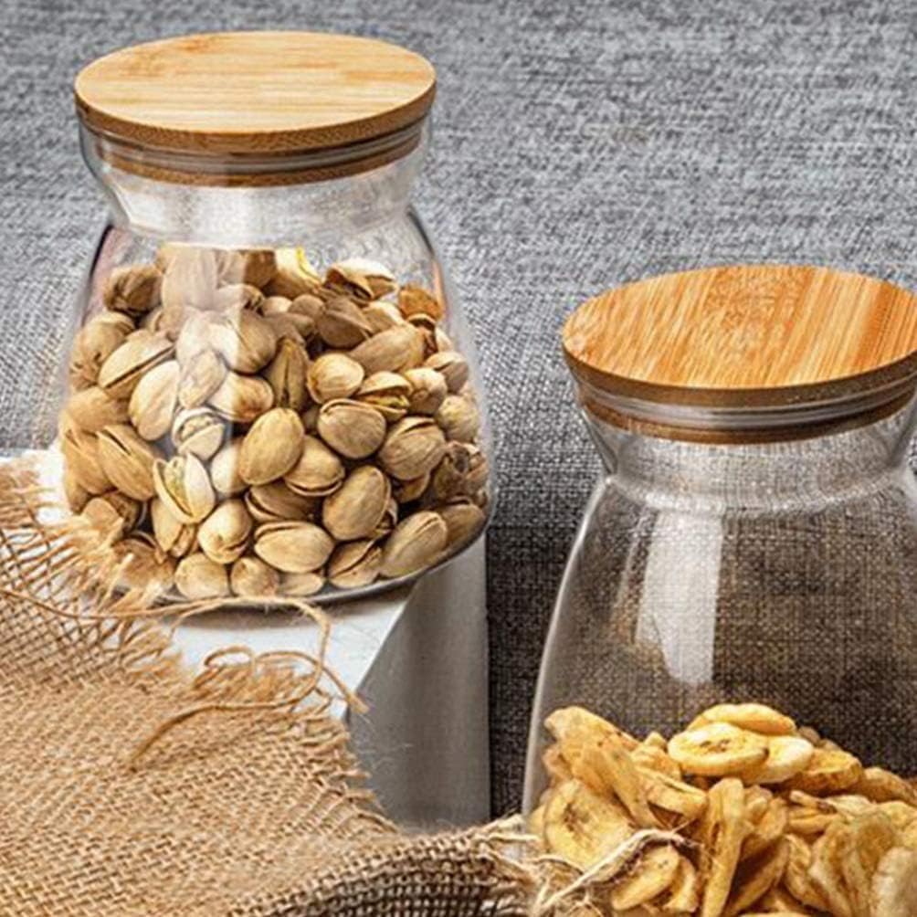 Glass Storage 2X Jar, Sealed Container With Lid - 700ml and 1100ML