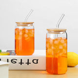 Glass Cups With Lids and Straws 540ML