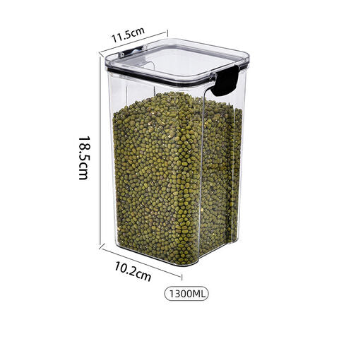 Set of Airtight Food Storage Containers With Lids, 1X460ML, 1X700ML, 1X1300ML, 1X1800ML