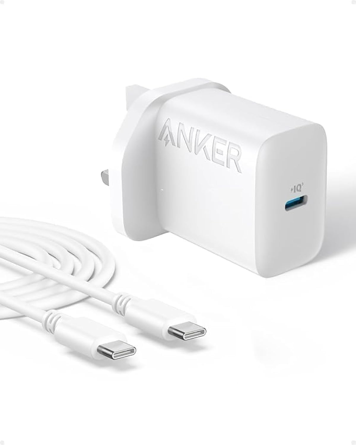 Anker Select Charger (20W, 2-Port [1 Usb-C; 1 Usb-A] / 20W, 1-Port [1 Usb-C]) With Usb-C Cable