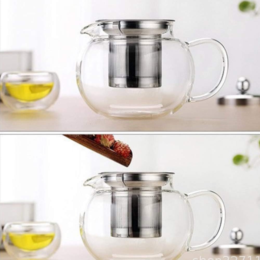 950ml Heat-Resistant Glass Teapot With Ss Infuser and Lid, Stove Top Safe