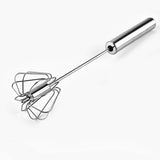 Stainless Steel - 10 Inch, Egg Whisk Hand Push Rotary Whisk Blender Versatile Milk Frother