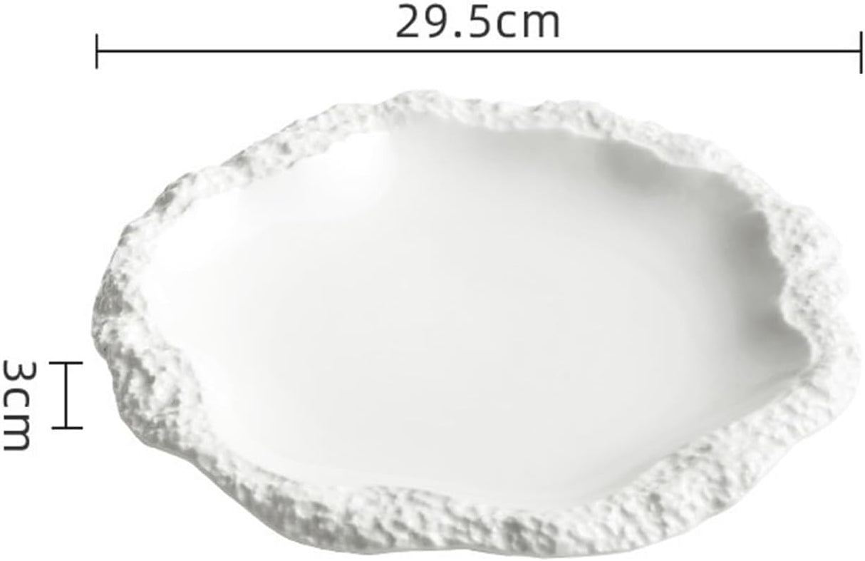 Rock Pattern Skirt Shallow Plate -11.6 Inches