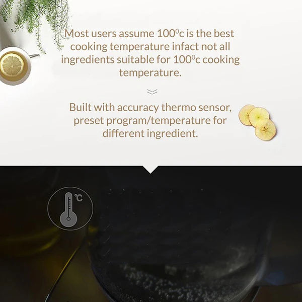 Bear Electric Health Multi-Function Kettle 20 Press Function, 1.5L