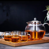 950ml Heat-Resistant Glass Teapot With Ss Infuser and Lid, Stove Top Safe