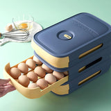 Drawer Type Egg Trays (Size: 32*21*7.8Cm) - Blue