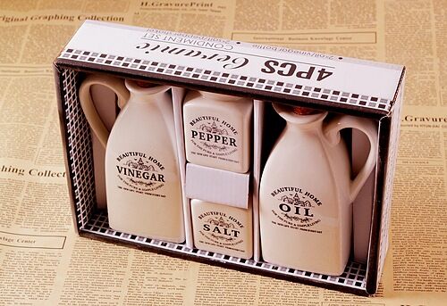 Marble Handmade White and Green Onyx, Kitchen Décor, 2X Bowls and 2X Jar