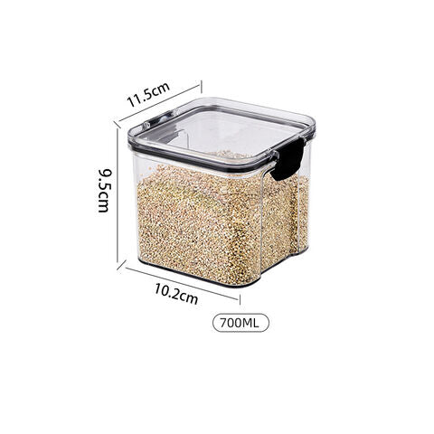 Set of Airtight Food Storage Containers With Lids, 1X460ML, 1X700ML, 1X1300ML, 1X1800ML