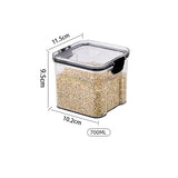 Set of Airtight Food Storage Containers With Lids, 1X460ML, 1X700ML, 1X1300ML, 1X1800ML