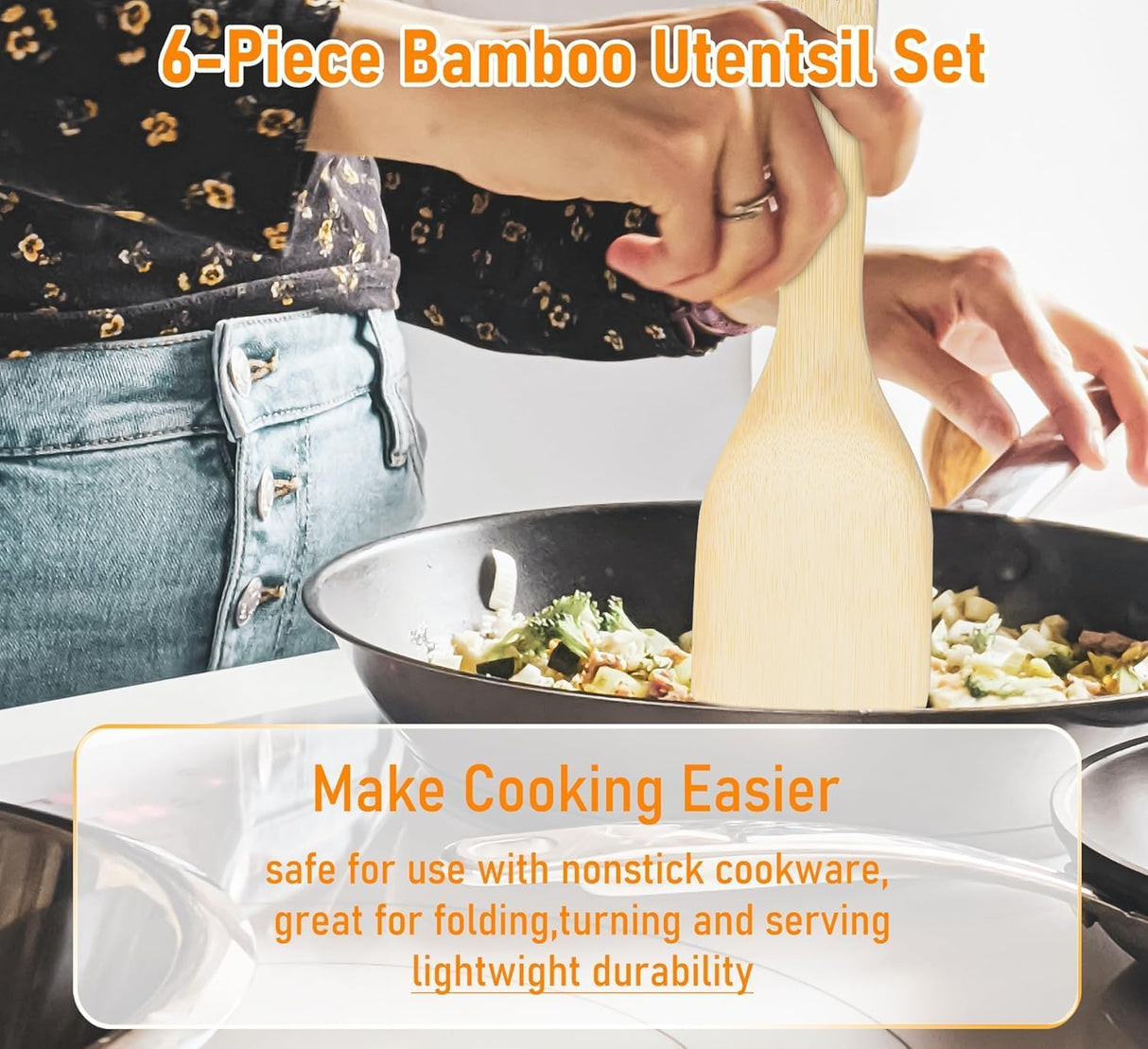 Kitchen Universal Bamboo 6 Pieces, 12-Inch