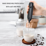 Electric Milk Frother Food-Grade Material Kitchen Whisk, Size: 22Cm With Stand