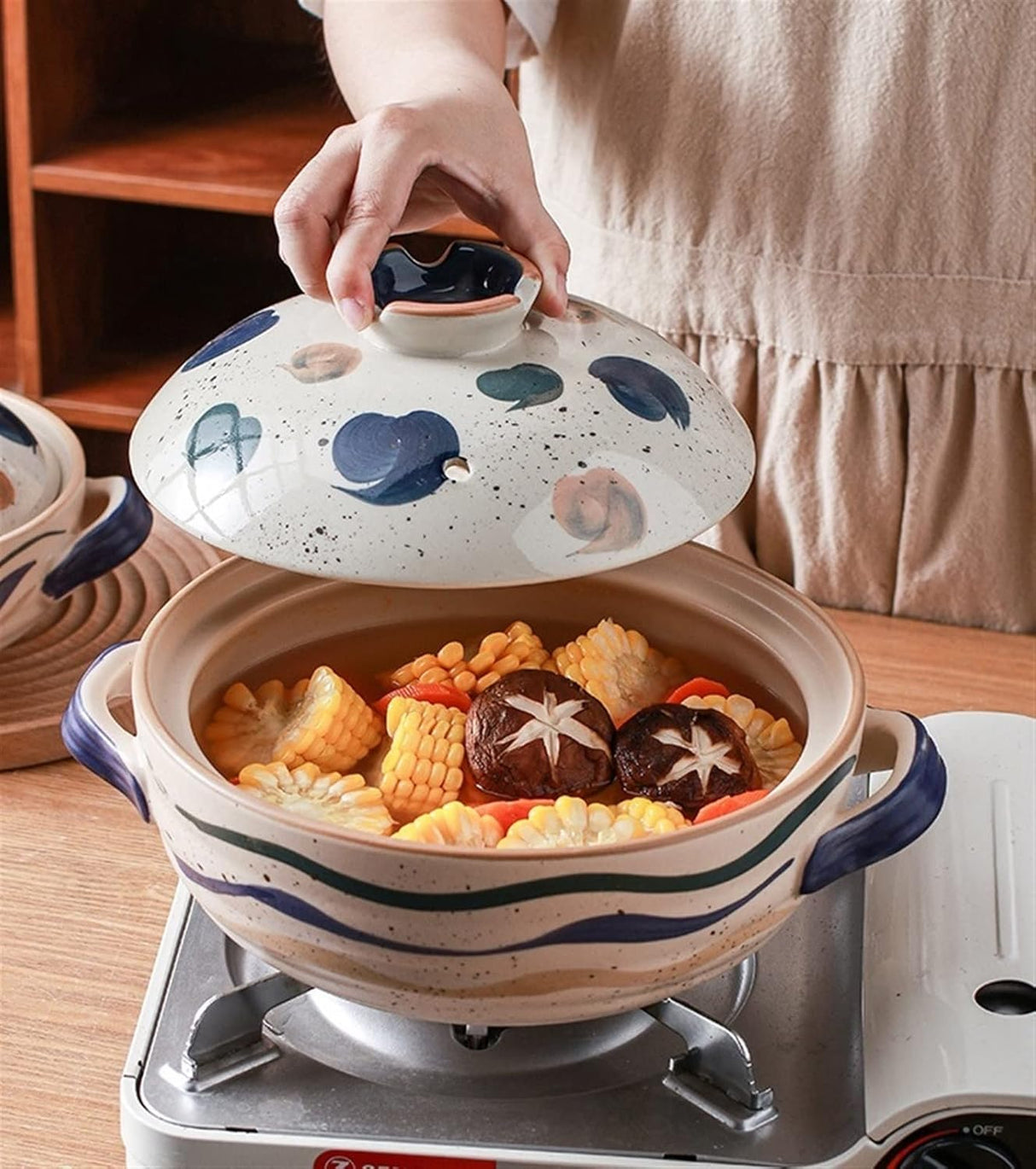 Handmade Clay Pot Wavy