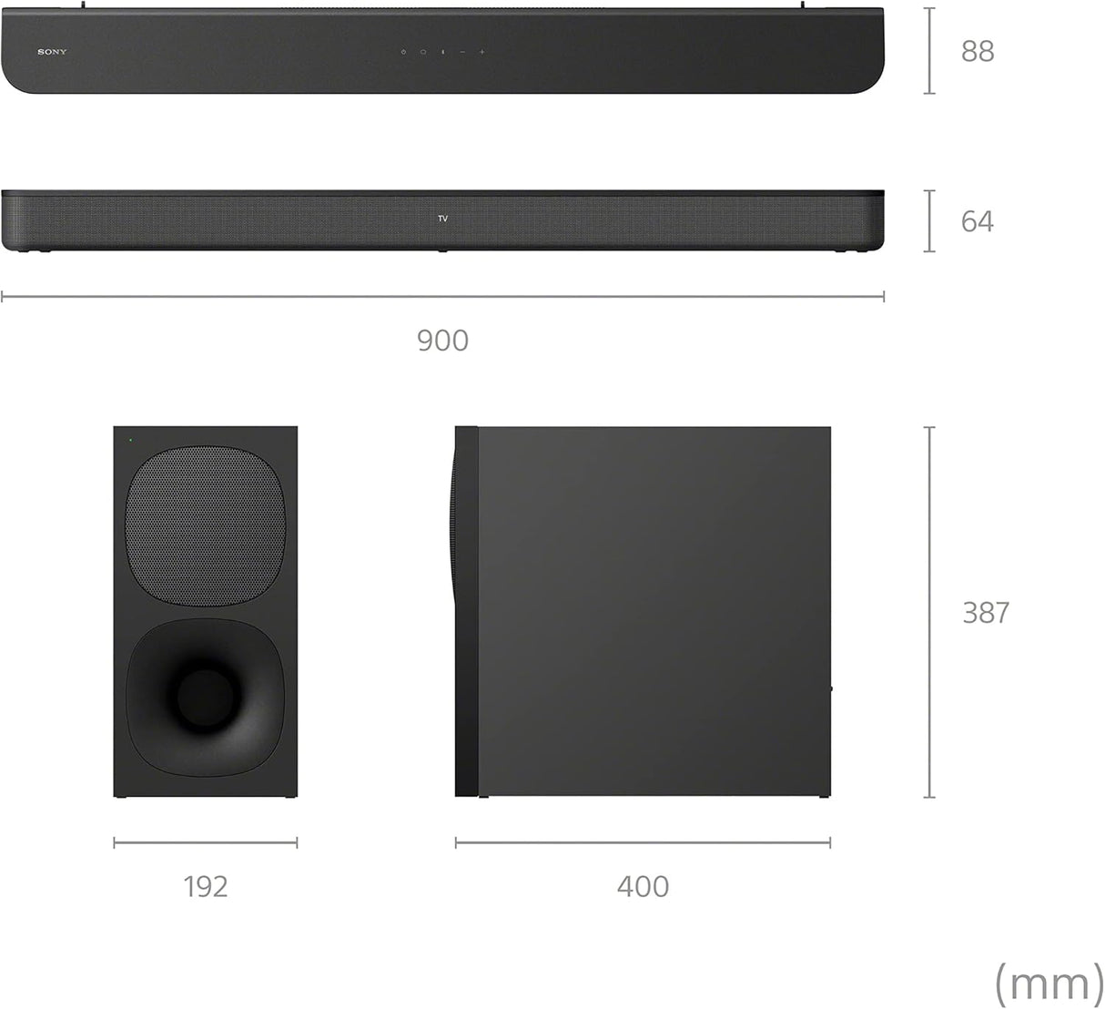 Sony Ht-S400 2.1Ch Soundbar W/Wireless Subwoofer