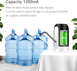 Electric Water Dispenser Pump (Wireless) USB Charging Automatic, PP Plastic - Black/White