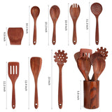16 Pcs Wooden Spoons For Cooking, Wooden Utensils For Cooking With Utensils Holder