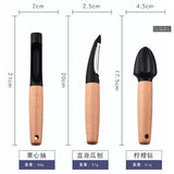 Fruit Carving Set, 13 Pieces - Beech Handle With Ps+420 Stainless Steel