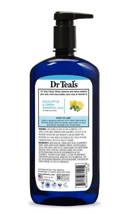 Dr Teal's Body Wash With Pure Epsom Salt Restorative Minerals 710ML