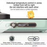 Bear Steamboat With Bbq Grill, 2 In 1 Multi Cooker With Non-Stick Inner Pot