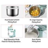 Bear Digital Stand Mixer With Stainless Steel Bowl Hand Mixer