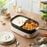 Bear Steamboat & Bbq Grill, Multi Cooker With 6L Yuanyang Non-Stick Pot