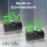 Promate 4-Piece 5000Mah Ultra-Compact Fast Charging Power Bank Kit (20W, Built-In Usb-C and Lightning Connectors)