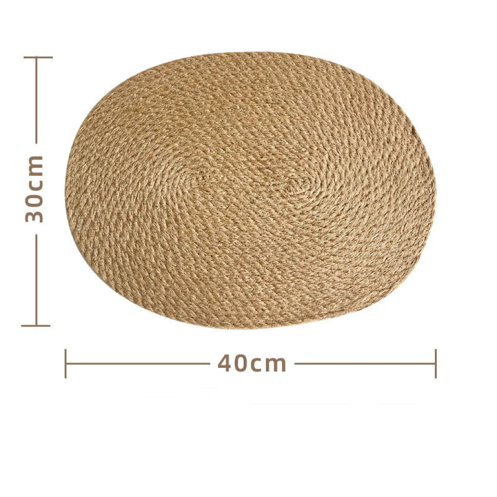 Flax Grass Insulation Pad 40 * 30Cm