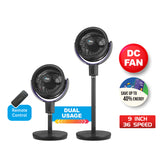 Ifan 9" Powerful 36 Speed Dc Air Circulator Fan, Stand Fan With Oscillation & Remote, Quiet Operation,20W