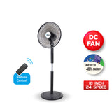 Ifan Powerful 18" Dc Motor Standfan With Oscillation & Remote Control,Quiet Operation, 40W