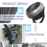 Ifan 12" Stand Fan Circulator With Oscilation & Remote Control, 85W (Desk & Stand Function)