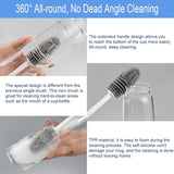 Bottle Cleaning Brush Set, Long Handle Silicone Cleaner Brushes 28Cm