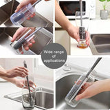 Bottle Cleaning Brush Set, Long Handle Silicone Cleaner Brushes 26Cm