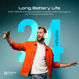 Promate High Fidelity Over-Ear Wireless Headphones, White