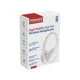 Promate High Fidelity Over-Ear Wireless Headphones, White