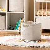 Cotton Rope Dirty Clothes Basket (3-piece Set)