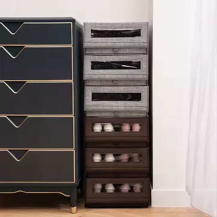 Transparent Window Flip Storage Box