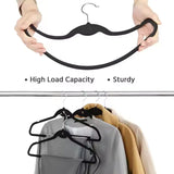 Non Slip and Traceless Flocking Hanger Set: 100Pcs/Set