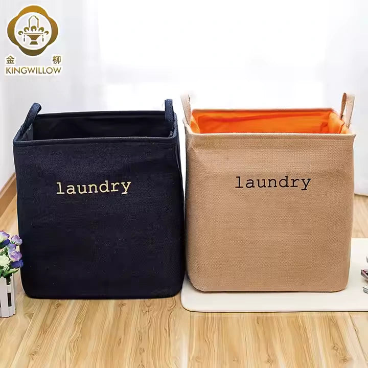 Cotton and Linen Dirty Clothes Basket