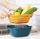 Six Piece Set of Vegetable Washing Basin and Drainage Basket
