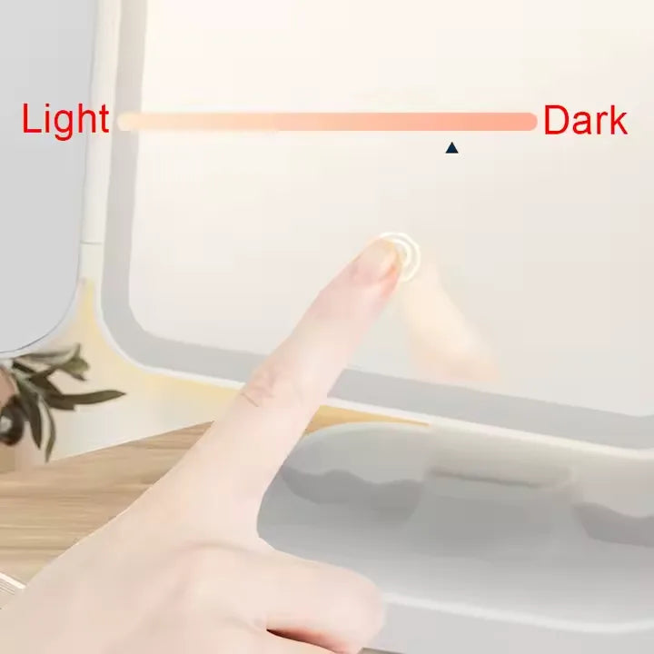 Led Triple Fold Makeup Mirror