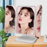 Led Triple Fold Makeup Mirror