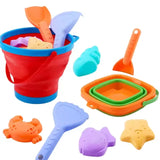 Foldable Beach Bucket Tool Set