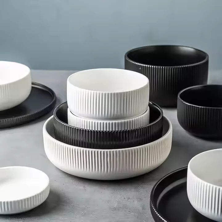 Japanese Simple Tableware Bowl and Dish Set