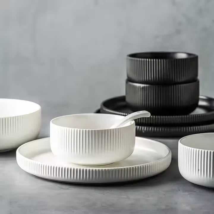 Japanese Simple Tableware Bowl and Dish Set